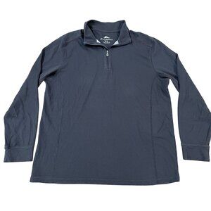 Tommy Bahama 1/4 Zip Pullover Men's Size Medium Gray Travel Vacation Golf Shirt